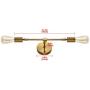 JHLBYL Bathroom Vanity Light 2-Light Wall Sconce Brushed Gold Bronze Classic Mid Century Wall Lamp Wall Light for Bathroom Modern Dining Room Living Room