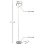 Brightech Halo Split - Modern LED Torchiere Floor Lamp, for Offices - Bright Standing Pole Light - Tall, Dimmable Uplight for Reading in Your Bedroom or Living Room - Platinum Silver