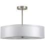 Grazia 20 inch 3 Light Drum Chandelier Ceiling Light - Brushed Nickel - Linea di Liara LL-P117-BN