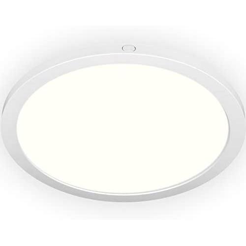 Kadision LED Flush Mount Ceiling Light, 12Inch 24W Surface Mount LED Ceiling Lights Fixture for Bedroom Kitchen, 4000K Warm White, 2040lm 100W Equivalent, Dimmable