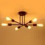 Semi Flush Sputnik Chandelier Ceiling Light 6-Light Modern Flush Mount Lighting Fixture,Black Hanging Pendant Lights for Bedroom Dining Room Living Room(Black) Semi Flush Sputnik Chandelier Ceiling Light 6-Light Modern Flush Mount Lighting Fixture,Black Hanging Pendant Lights for Bedroom Dining Room Living Room(Black)