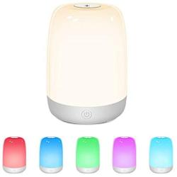 Touch Night Light for Kids, Dimmable Bedside Lamp Rechargeable Nursery Lamp Warm White RGB Color Changing, 72 Hours Runtime for Bedrooms Living Rooms Breastfeeding Sleeping, Best Gift for Kids, Teens