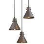 Zeyu 3-Light Pendant Hanging Light, Industrial Cluster Pendant Lighting for Kitchen Island, Oil Rubbed Bronze Finish with Metal Shade, ZY26-3 ORB
