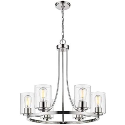 Ceiling Light Fixture Modern Chandeliers for Dining Rooms，Pendant Lighting for Living Room Foyer Hallway Entryway, D25'' x H 25.25''，Chandelier Light Fixture by Sunlighting