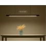 Uniklook LED Wood Pendant Light Wooden Long Bar LED Lamp Celling Lighting Neutral, White Warm Light - Office Kitchen Island Dining Room Table Bar Suspension Lighting Height Adjustable (Ash C)