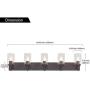 VINLUZ 5 Lights Bathroom Vanity Light Fixture Oil Rubbed Bronze Sconces Wall Lighting Modern Industrial Indoor Wall Mounted Lamp, Farmhouse Style Wall Light for Kitchen Hallway Dining Room