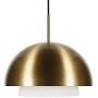 Modern Brass and White Frosted Glass Pendant Light for Kitchen, Dining Room, Living Room, Foyer