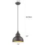 Farmhouse Mini Pendant Lighting for Kitchen Island with Oil Rubbed Bronze Metal Shade and Adjustable Cord, Industrial Ceiling Hanging Light for Bedroom, Living Room, Dining, Restaurant, Bar