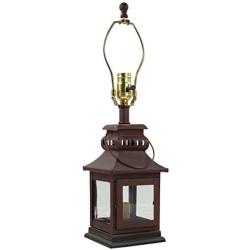 Park Designs Iron Lantern Lamp - Red