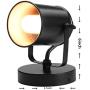 Industrial Wall lamp Adjustable Retro Black Wall lamp, Plug-in Wall lamp, Rocker Wall lamp with on / Off Switch Bedroom Living Room loft bar Coffee Shop Wall lamp (Bronze) Industrial Wall lamp Adjustable Retro Black Wall lamp, Plug-in Wall lamp, Rocker Wall lamp with on / Off Switch Bedroom Living Room loft bar Coffee Shop Wall lamp (Bronze)