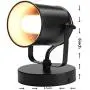 Industrial Wall lamp Adjustable Retro Black Wall lamp, Plug-in Wall lamp, Rocker Wall lamp with on / Off Switch Bedroom Living Room loft bar Coffee Shop Wall lamp (Bronze)