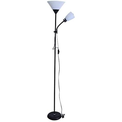 INiubi 2 Light Floor Lamp, Tree Style Standing Lamp with Adjustable Lights, Floor Standing Pole Light LED Lamp Eye Lamp, Floorlamp Torchiere for Living Room Reading Bedroom Office, Black INiubi 2 Light Floor Lamp, Tree Style Standing Lamp with Adjustable Lights, Floor Standing Pole Light LED Lamp Eye Lamp, Floorlamp Torchiere for Living Room Reading Bedroom Office, Black