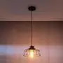 Farmhouse Wire Cage Pendant Light Black Caged Pendant Light Fixture for Kitchen Island Coastal Metal Hanging Light Rustic Wood Final for Christmas Gift,Hallway,Dining Room,Balcony,Garage,Basement