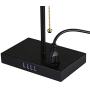 USB Bedside Table Lamp with 4 USB Charging Ports, Black Nightstand Lamp, Thicken Stable Base, Convenient Pull Chain for Bedroom Living Room (Black)
