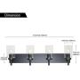 VINLUZ 4 Lights Bathroom Vanity Light Fixture Black Sconces Wall Lighting Modern Industrial Indoor Wall Mounted Lamp, Farmhouse Style Wall Light for Kitchen Living Room Dining Room VINLUZ 4 Lights Bathroom Vanity Light Fixture Black Sconces Wall Lighting Modern Industrial Indoor Wall Mounted Lamp, Farmhouse Style Wall Light for Kitchen Living Room Dining Room