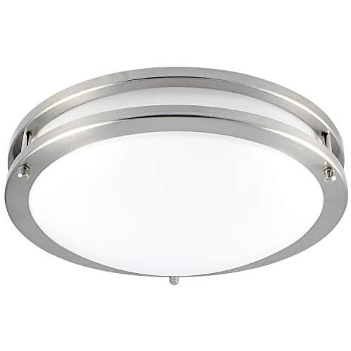 Luxrite LED Flush Mount Ceiling Light, 12 Inch, Dimmable, 3000K Soft White, 1380 Lumens, 18W Ceiling Light Fixture, Energy Star & ETL - Perfect for Kitchen, Bathroom, Entryway, and Closet