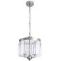 Modern Crystal Chandelier Ceiling Pendant Lighting Fixture, 11.81 inches Brushed Nickel Crystal Ceiling Pendant Lighting for Living Room Kitchen