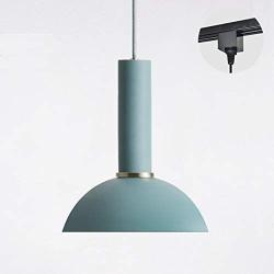 ANYE H-Type Track Light Pendants 3.2ft Cord Macaron Color Matching Cafe Lights Loft Style Simple Metal Ceiling Lamp for Dining Room Cafe Restaurant Bulbs Not Included