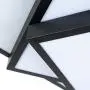 Modern Black Ceiling Lighting Fixture, 30W Flush Mount Black 6500K (Cool White) Square Classic Modern Metal LED Square Ceiling Lamp for Living Room Kitchen Dining Room
