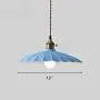 LAKIQ Colorful Indoor Single Pendant Light Lovely Scalloped Shade Mini Hanging Ceiling Lighting Metal Lights Pool Table Hanging Light for Kitchen Island Dining Room Bar Restaurant (White, 12)