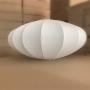 LAKIQ Hanging Ceiling Lights Art Decor Cocoon Fabric Pendant Lamp Lantern Kitchen Island Lighting for Dining Room Living Room Restaurant Bedroom (19.5)