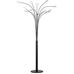 Artiva USA LED806812FB Quan Money Tree Arch Floor Lamp, 84'', Matte Black