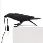 Black Raven Light Lamp, Bird Shaped Table Lamps Design Raven Nordic LED Table Lamp, Resin Crow Bird LED Lamp Modern Art Deco Light for Bedroom, Bedside, Living Room, Corridor (A)