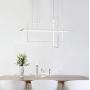 LightInTheBox Dimmable LED Pendant Light Chandeliers Ceiling Lighting Fixture Lamp for Dining Room, Bedroom Dimmable with Remote Control 4000LM (Silver)