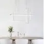 LightInTheBox Dimmable LED Pendant Light Chandeliers Ceiling Lighting Fixture Lamp for Dining Room, Bedroom Dimmable with Remote Control 4000LM (Silver)
