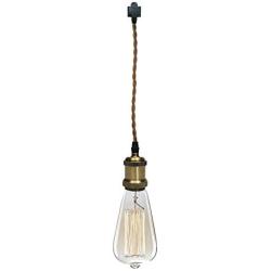 ANYE 1 ft Brown Weave Rope Wire 1-Light H-Type Track Pendant Light Copper Base Light Fixtures Retro Vintage Style Ceiling Light for Loft Corridor Dining Room Living Room Bulb and Track Not Included