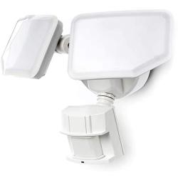 Home Zone Security Motion Sensor Security Light - Outdoor Weatherproof 5000K LED Frosted Lens Flood Lights