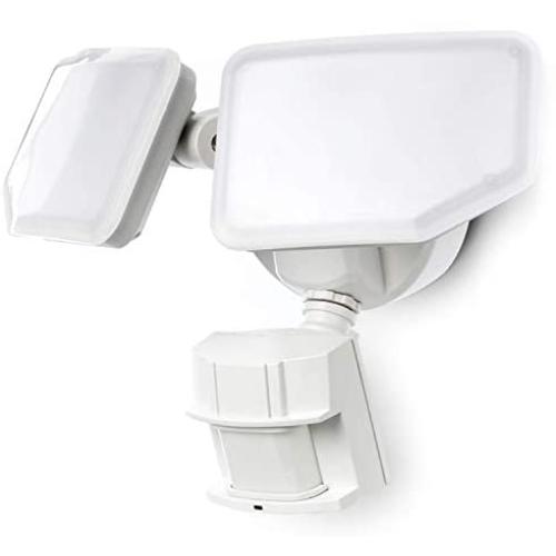 Home Zone Security Motion Sensor Security Light - Outdoor Weatherproof 5000K LED Frosted Lens Flood Lights