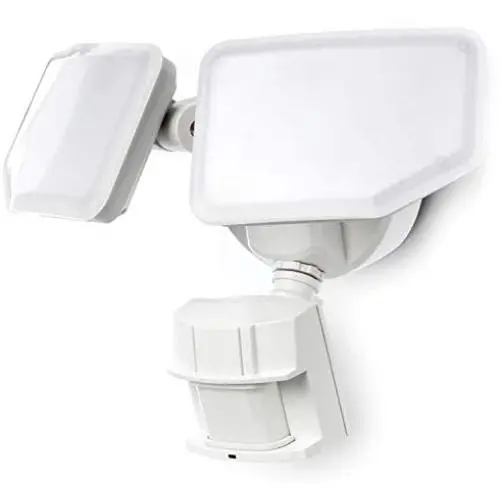 Home Zone Security Motion Sensor Security Light - Outdoor Weatherproof 5000K LED Frosted Lens Flood Lights