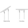 LOG BARN Pendant Lighting for Kitchen Island, 4-Light Farmhouse Industrial Lighting in Black Metal, 44'' Linear Dining Room Lighting Fixtures Hanging