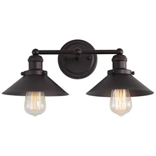 JONATHAN Y JYL7427A July 17.5'' 2 Metal Shade Wall Sconce for Bedroom Livingroom Bathroom, Contemporary Transitional, Bulb Included Vanity Lighting, Oil Rubbed Bronze JONATHAN Y JYL7427A July 17.5'' 2 Metal Shade Wall Sconce for Bedroom Livingroom Bathroom, Contemporary Transitional, Bulb Included Vanity Lighting, Oil Rubbed Bronze