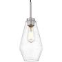 Autelo Kitchen Pendant Light, Hanging Lighting in Brushed Nickel with Clear Seeded Bubble Glass for Kitchen Island Dining Room H9003S ST