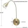 USB LED Bedside Reading Wall Lamp Light,Living Room Wall Lamp Light ,Wall Sconces,LED 4.2-5Watt 3000K,USB Charging Port,Flexible Gooseneck,Metal,Brushed Brass