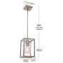 VINLUZ One Light Chandeliers Fixture Brushed Nickel Modern Pendant Kitchen Lighting with Clear Glass Shade Dining Room Lighting Fixtures Hanging Contemporary Lamp Semi Flush Mount Ceiling Lights