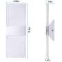 TRLIFE Modern Wall Sconces Set of Two, Plug in Wall Sconces 12W 6000K Cool White Acrylic Wall Sconce Lighting with 6FT Plug in Cord and On/Off Switch on The Cord