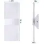 TRLIFE Modern Wall Sconces Set of Two, Plug in Wall Sconces 12W 6000K Cool White Acrylic Wall Sconce Lighting with 6FT Plug in Cord and On/Off Switch on The Cord