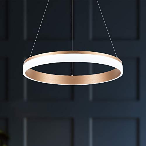 WELAKI LED Chandelier Modern Led Pendant Light 24W 1440lm Adjustable Hanging Pendant Lighting for Dining Room Kitchen Island Living Room Bedroom Office Restaurant Golden 6000K