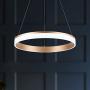 WELAKI LED Chandelier 1-Ring Dimmable 6000k 2160lm Adjustable Pendant Lighting for Dining Room Kitchen Island Living Room Bedroom Office Restaurant Golden 36W