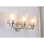 Doraimi 3 Light Frosted Glass Shade Wall Sconce Lighting with Brushed Nickel Finish, Modern Wall Light Fixture with Hollow Lamp Cup for Bath Room, Bed Room, LED Bulb(not Include)