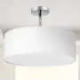 Ceiling Light, Semi-Flush Mount Modern Fabric Pendant Light Shade, Large White Drum Lampshade, Round Pendant Lamp, Lamps for bedrooms, Flush Chrome Matt, 3 Bulbs Ceiling Light, Semi-Flush Mount Modern Fabric Pendant Light Shade, Large White Drum Lampshade, Round Pendant Lamp, Lamps for bedrooms, Flush Chrome Matt, 3 Bulbs