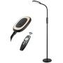 LED Floor Lamp, LITOM Standing Lamp with Up & Down Light Design, Blue Light Free Bulb, Remote & Touch Control, 10 Brightness & Color Mode, 1H Timer, Adjustable Height for Living Room, Bedroom, Office