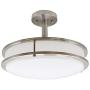 MingBright 14’’ Modern LED Semi Flush Mount Ceiling Light Fixture ,Brushed Nickel Ceiling Light, 4000K Cool White, Dimmable, CETL Listed, Modern Lamps for Living Room Ceiling