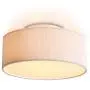 Ceiling Light, 15 Modern Stripe Fabric Pendant Light Shade Flush Mount, Large Drum Lampshade, Lamps for bedrooms, Flush Chrome Matt, 3 Bulbs