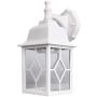 LIT-PaTH Outdoor LED Wall Lantern as Porch Light, 11W 1000 Lumen, Aluminum Housing Plus Glass, Matte White Finish, ETL and ES Qualified