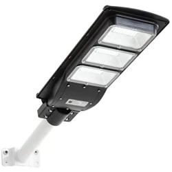 Exquisite Selebrity Solar Powered Street Light 150W 8000 Lumens 6000-6500K IP65 Waterproof Dusk to Dawn Solar Led Light with Remote Control 120 Degree Beaming Angle for Yards Street Oarking Lots