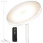 Outon Floor Lamp Modern, LED Torchiere Lamp 30W 2400LM, Tall Standing Lamp with 3 Color Temperatures & Stepless Dimmer & Remote & Touch Control & USB Charging Port for Living Room Bedroom(White)